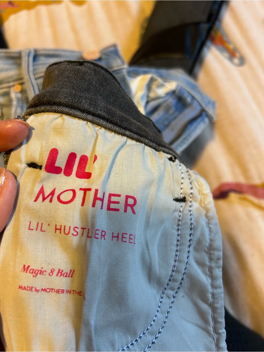 MOTHER Lil Hustler Heel in Magic 8 Ball Gray High-Rise Flare Jeans - Picture 7 of 7